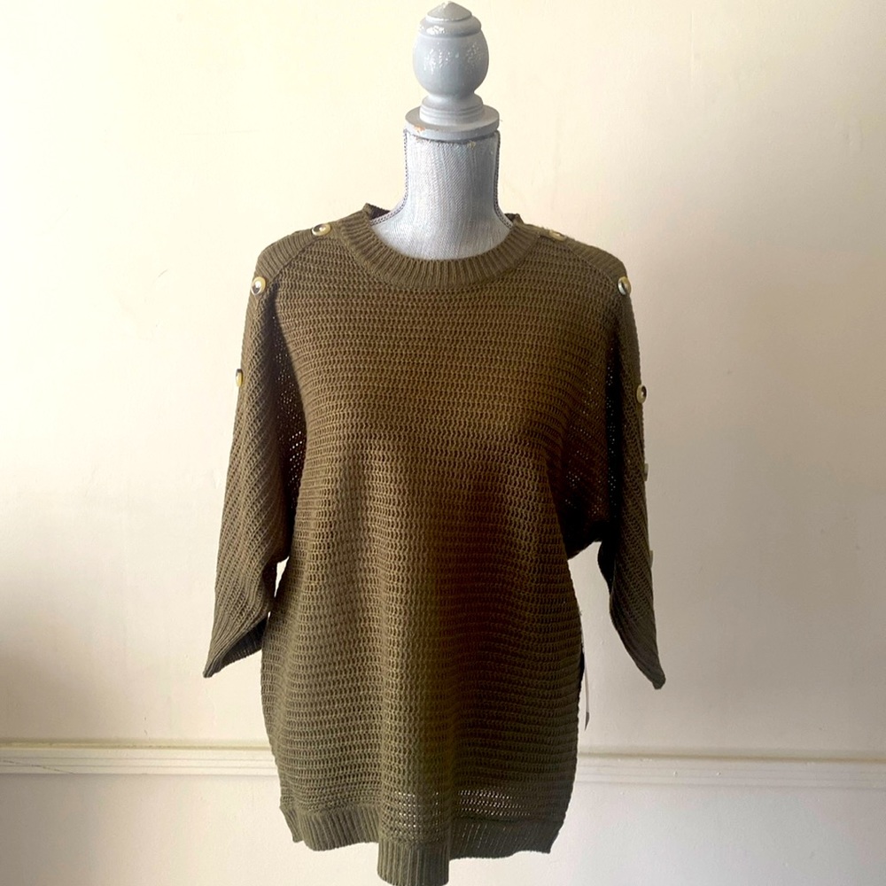 MATERNITY LOVE PULLOVER BUTTON DOLMAN SLEEVE KNIT SWEATER SIZE XL 🌟NWT🌟